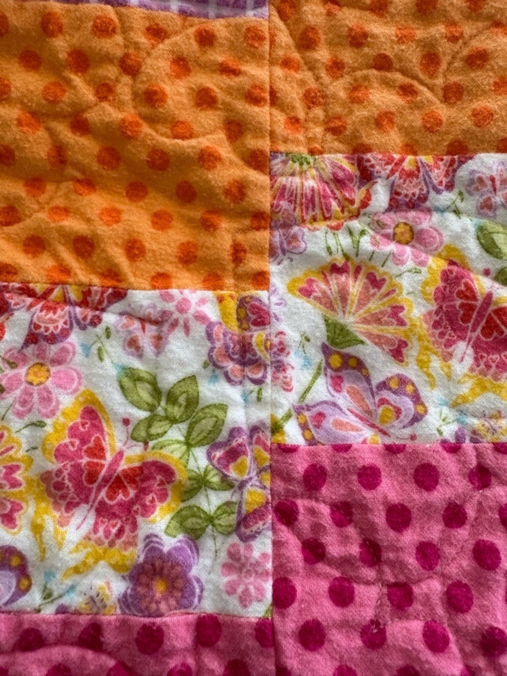 Hand Made Patchwork Quilted Blanket - Picture 4 of 5